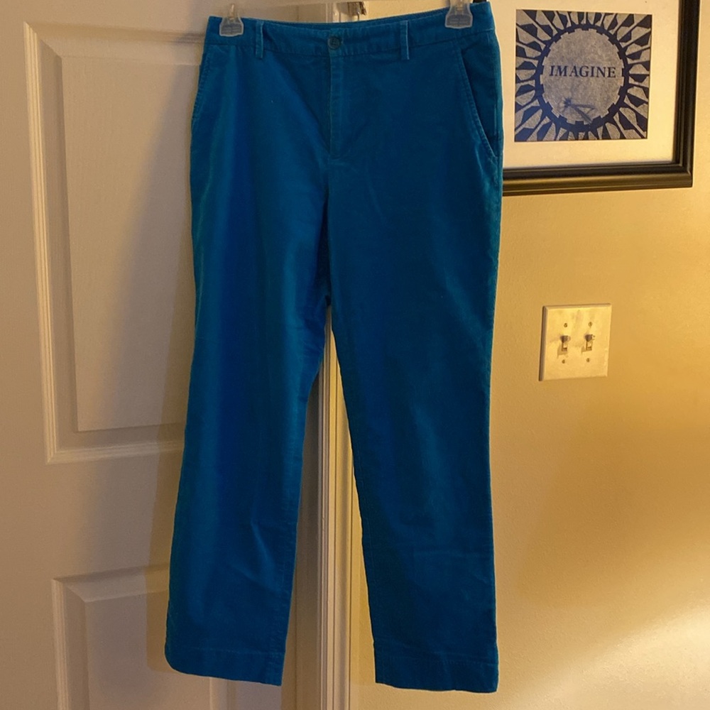 Ralph Lauren teal corduroy pants Woman’s size 8. 98% cotton,2%spandex. EUC.